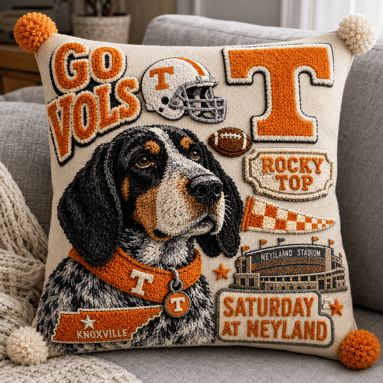 TVF Tufted Sofa Cover & Pillow Set HTTT