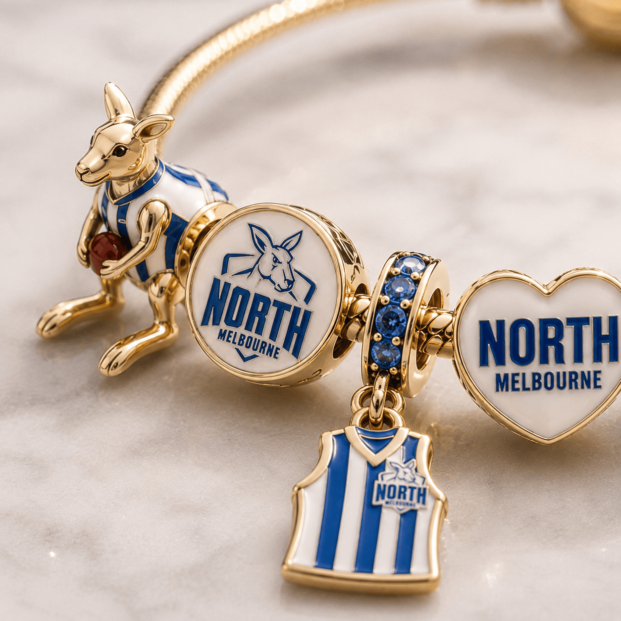 NMKS Gold Charm Bracelet Set VTH