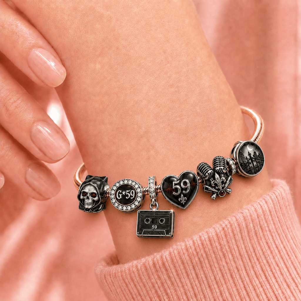 SCB Silver Charm Bracelet Set TMH