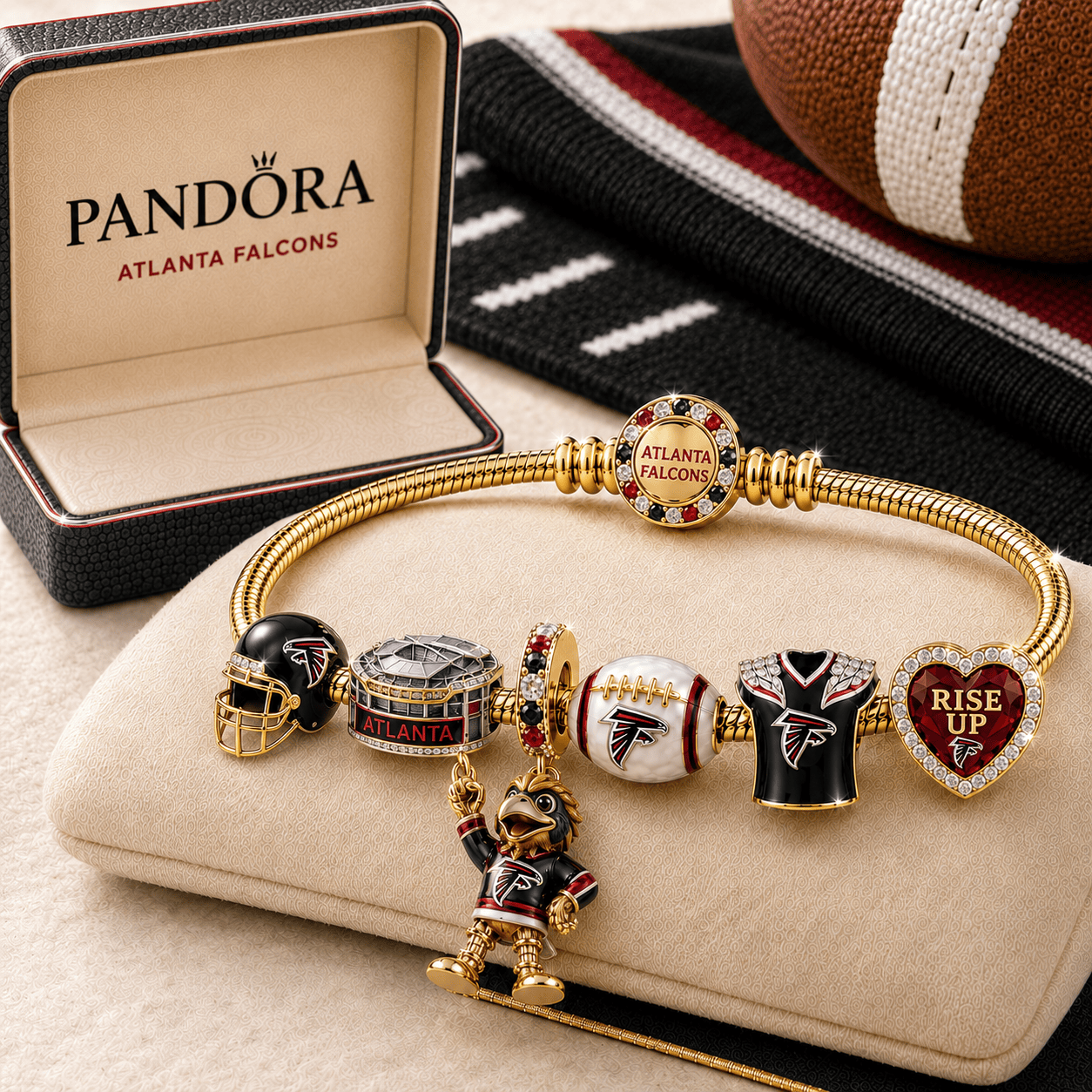 ATF Gold Charm Bracelet Set TMH