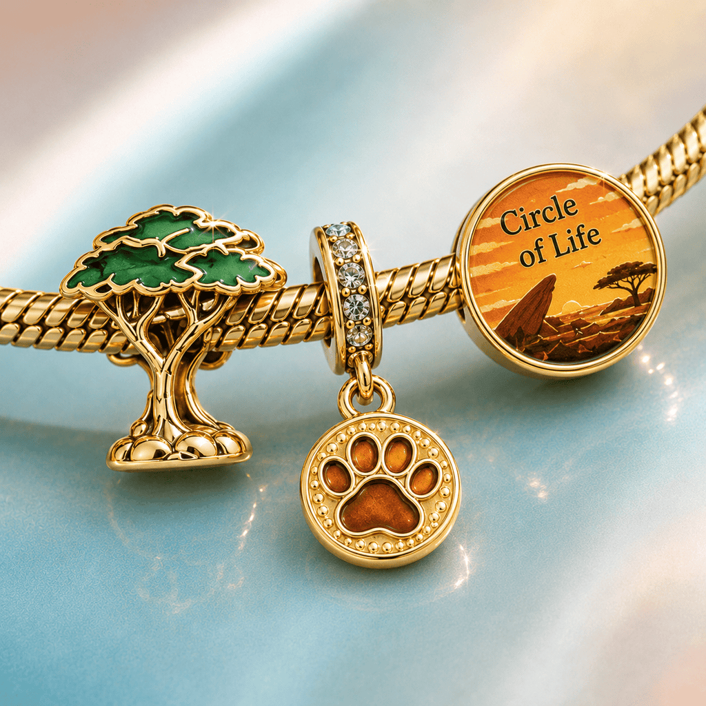 TLK Gold Charm Bracelet Set TTTT