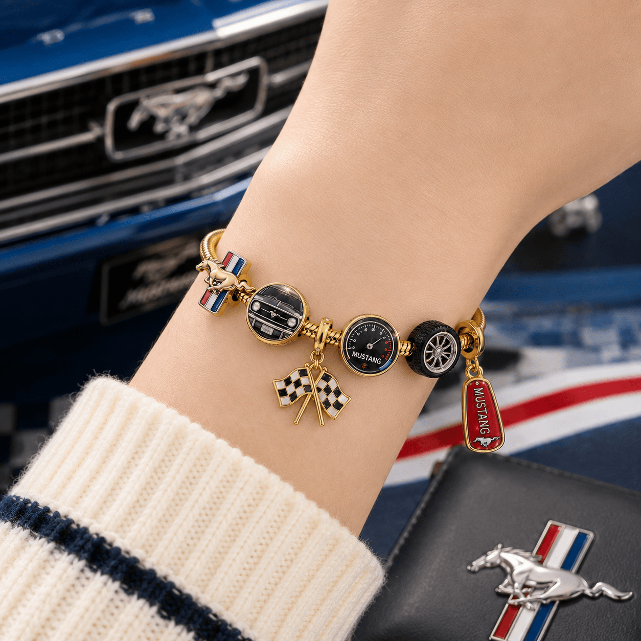 MST Gold Charm Bracelet Set TTTT