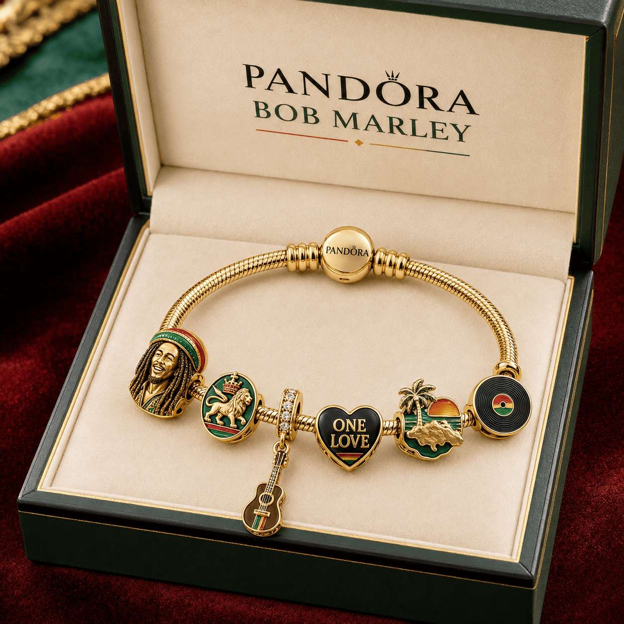 BML Gold Charm Bracelet Set TMH
