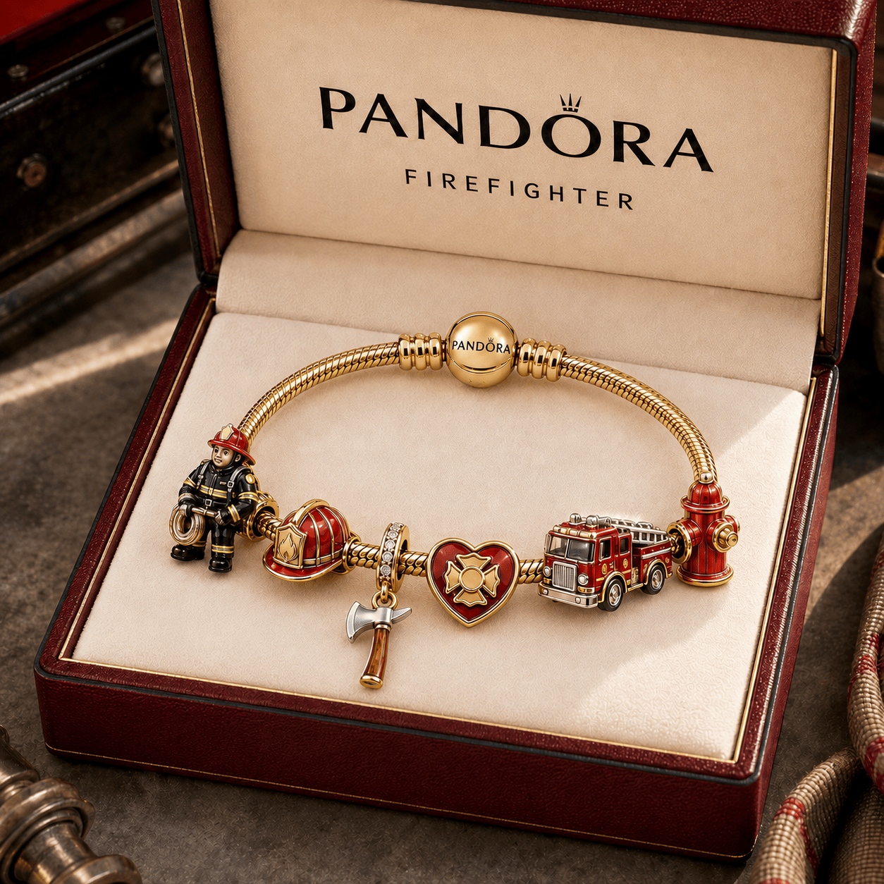 FRFT Gold Charm Bracelet Set TMH