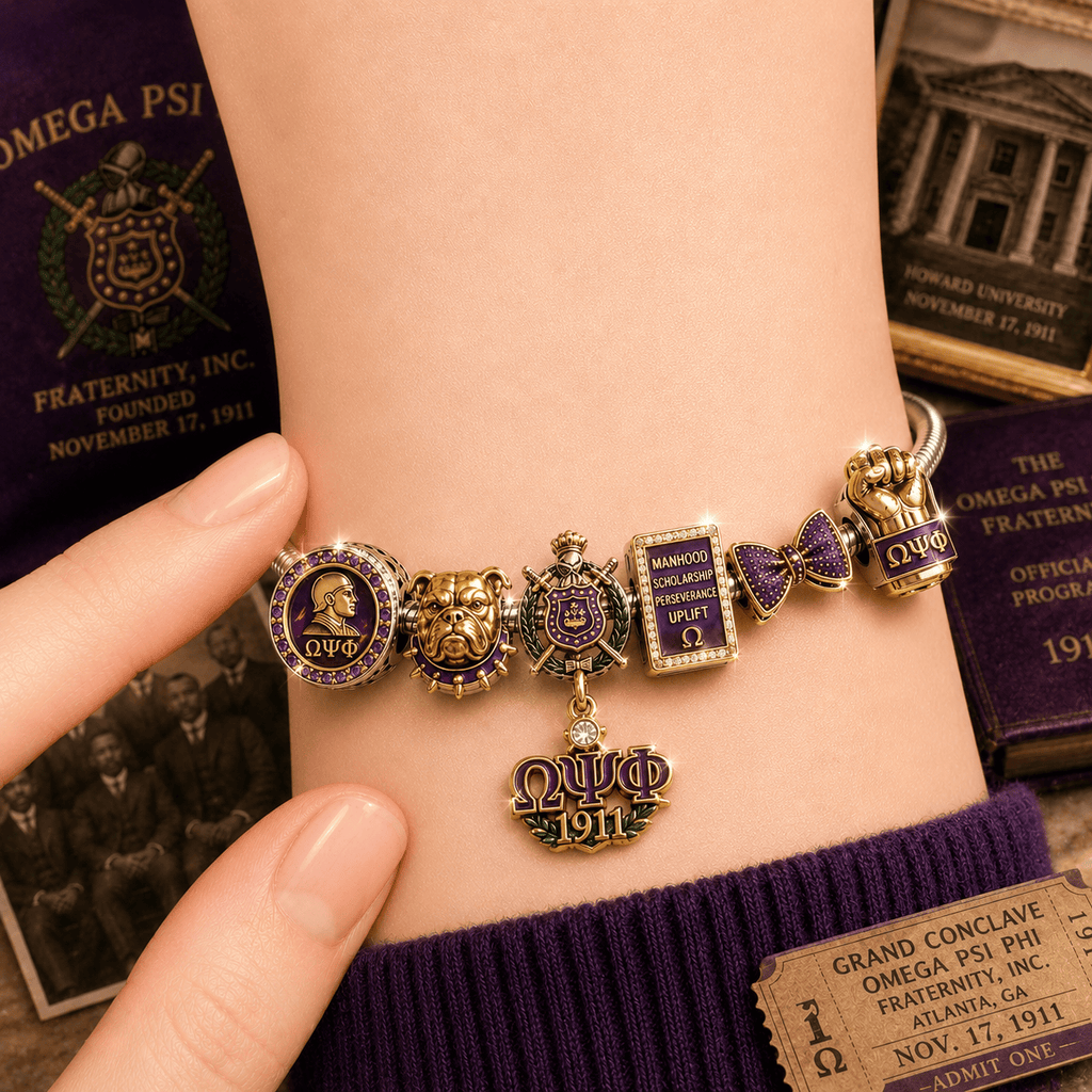 OMPP Sliver Charm Bracelet Set NHVH