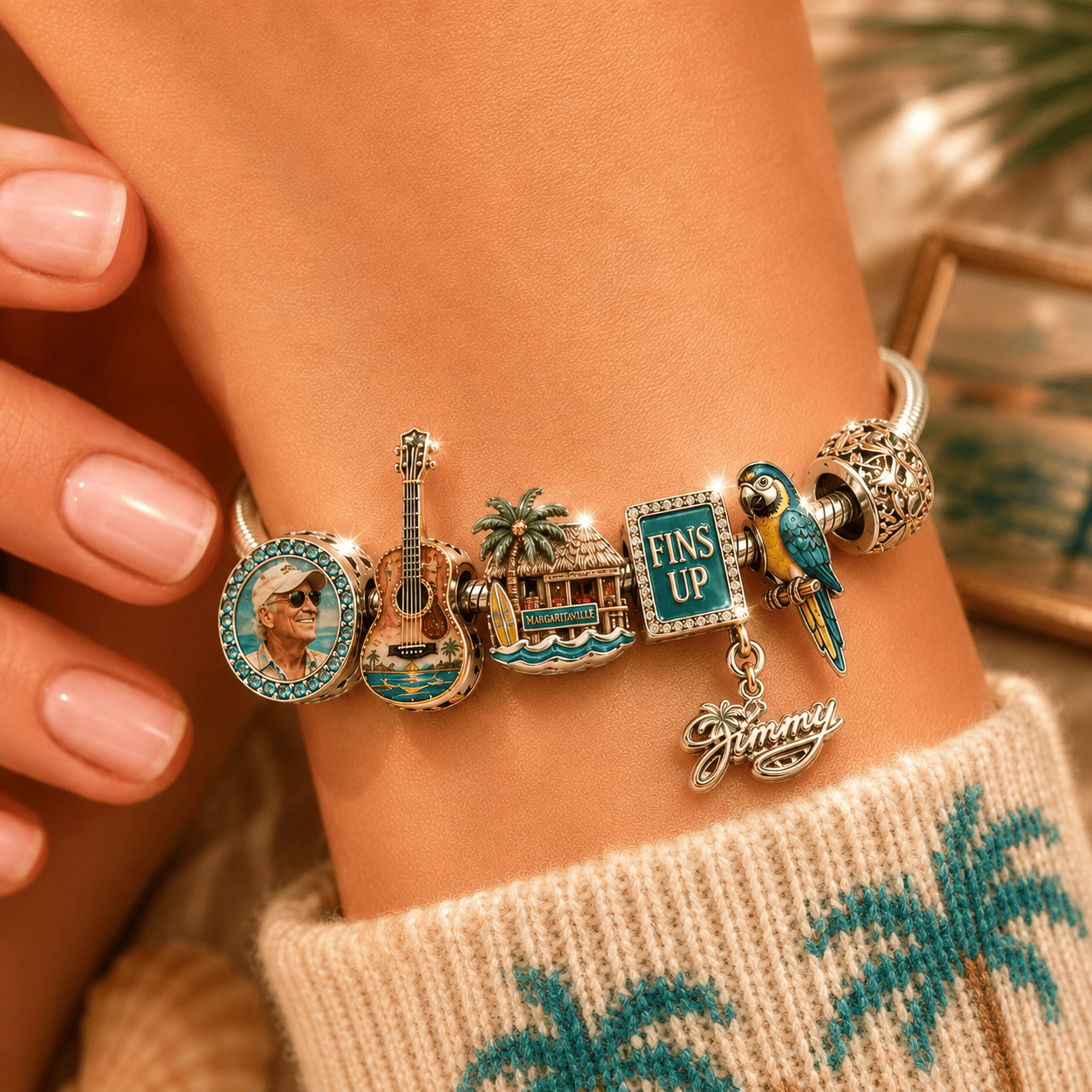 JBT Sliver Charm Bracelet Set NHVH