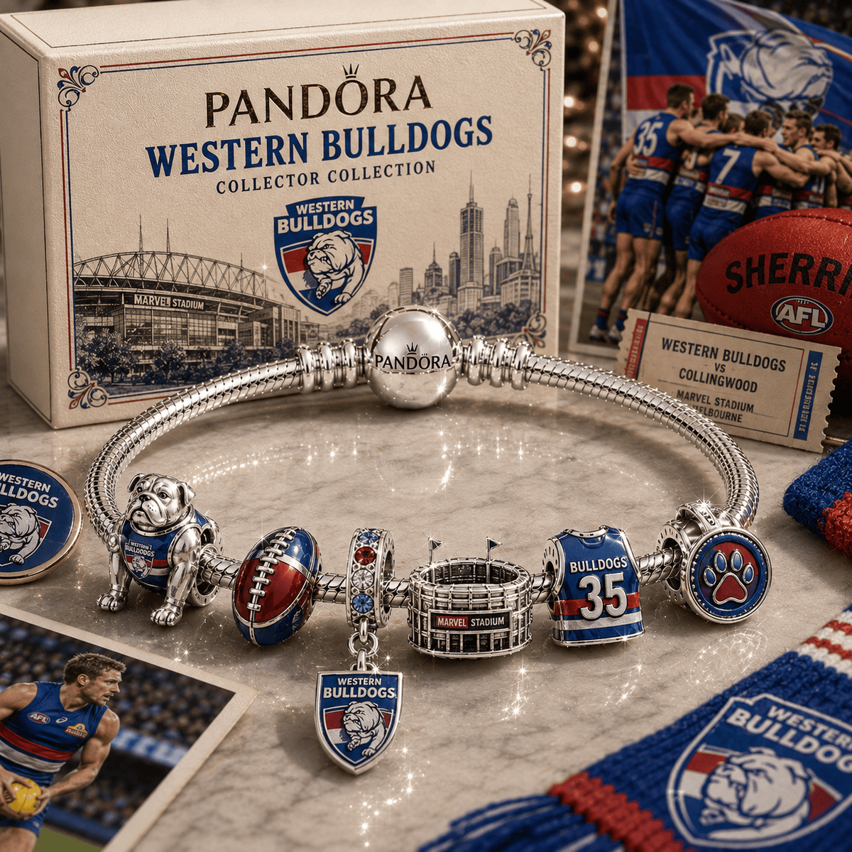 WTB Silver Charm Bracelet Set PNPA