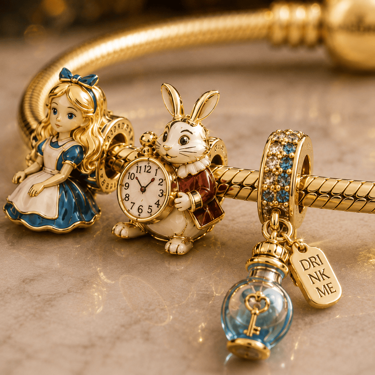 ALW Gold Charm Bracelet Set VTH