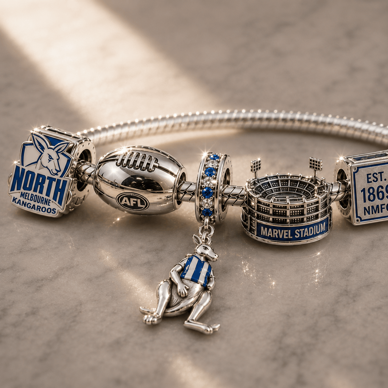 NMKS Silver Charm Bracelet Set PNPA