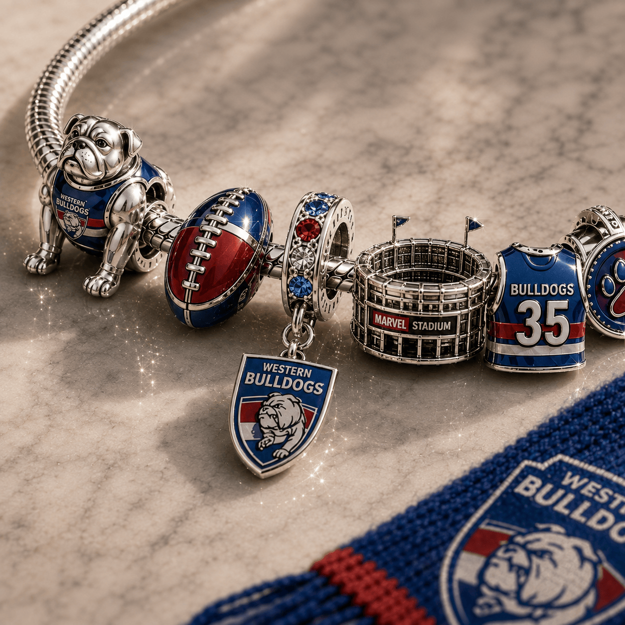 WTB Silver Charm Bracelet Set PNPA