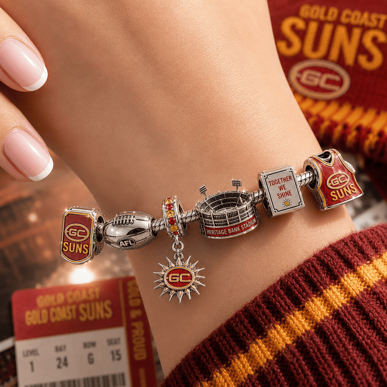 GCS Silver Charm Bracelet Set PNPA