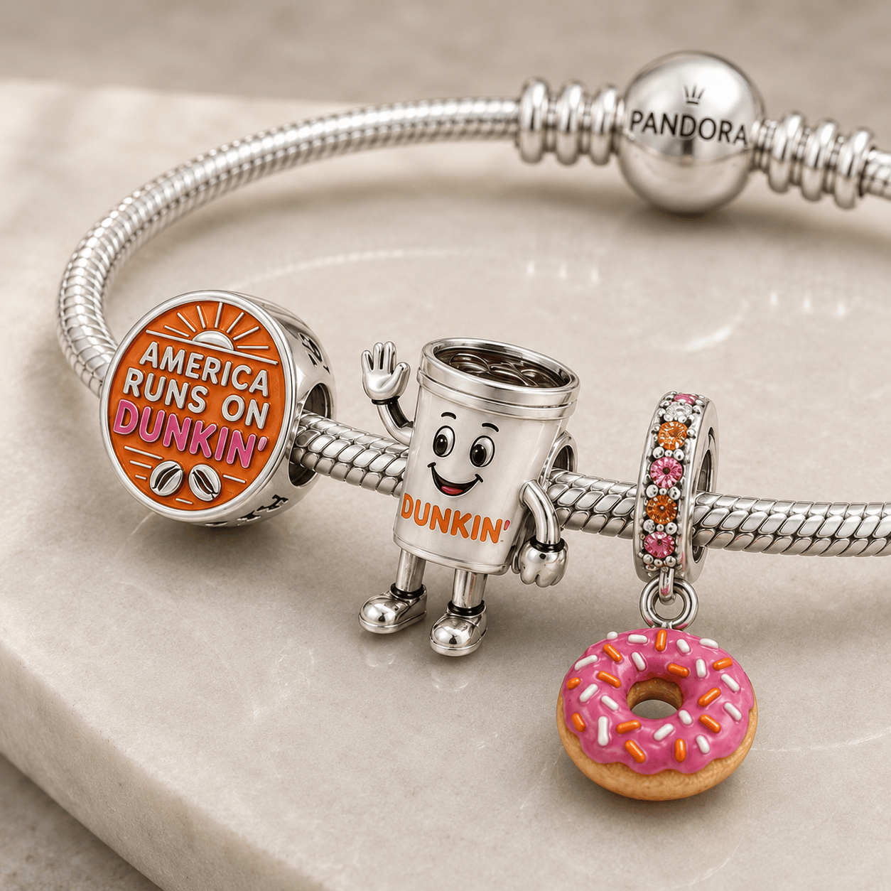 DKDN Silver Charm Bracelet Set HQH