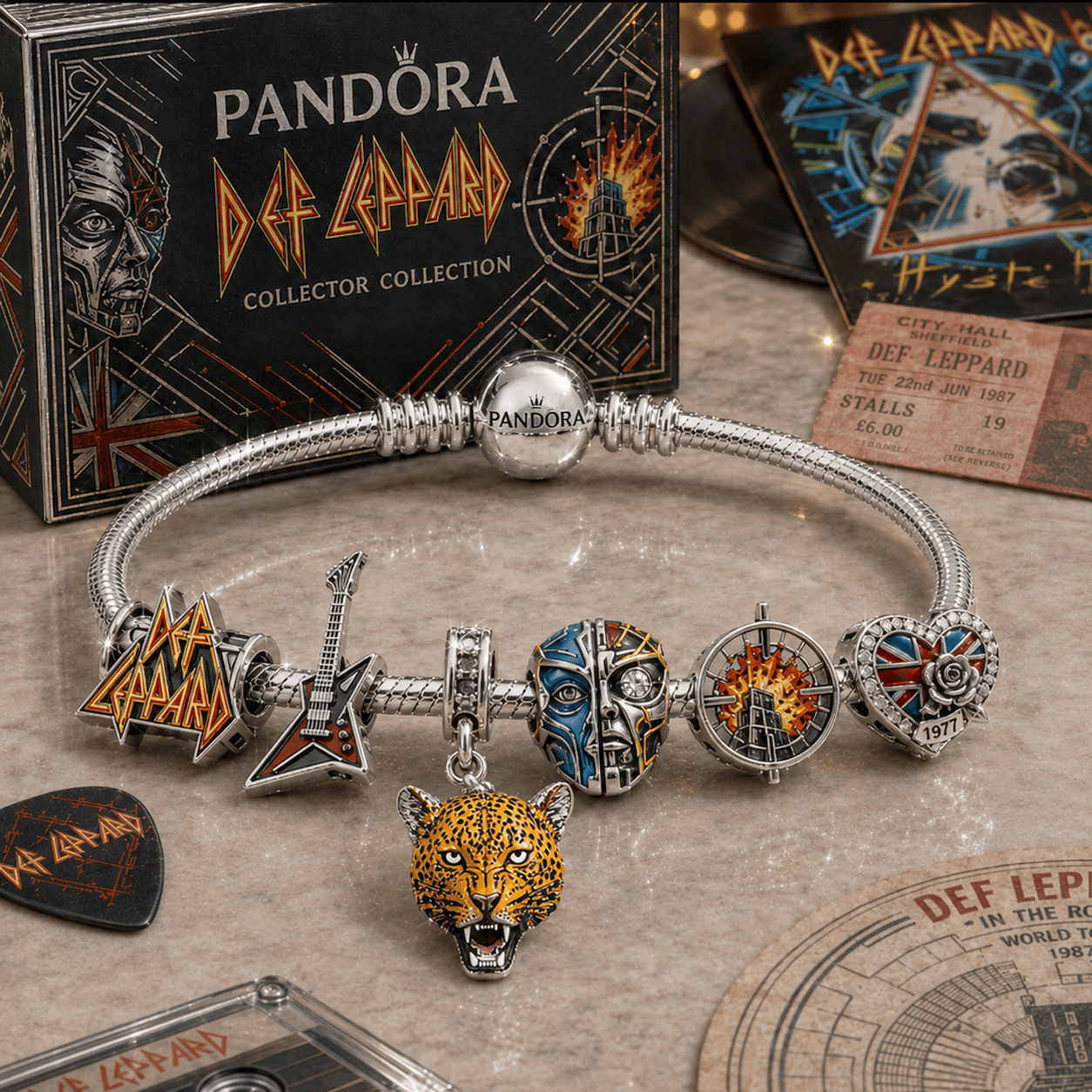 DLPR Silver Charm Bracelet Set NTVA