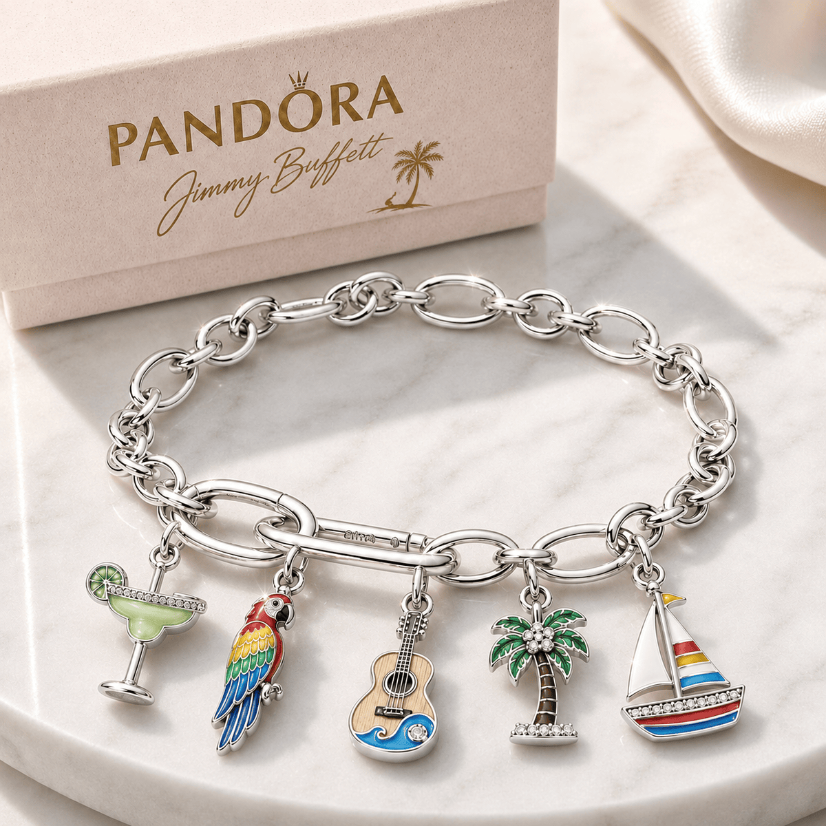 JBT Silver Charm Bracelet Set BMD