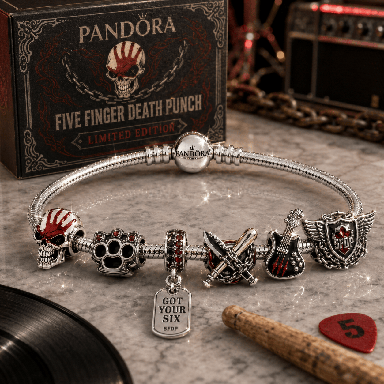 FFDP Silver Charm Bracelet Set NTVA