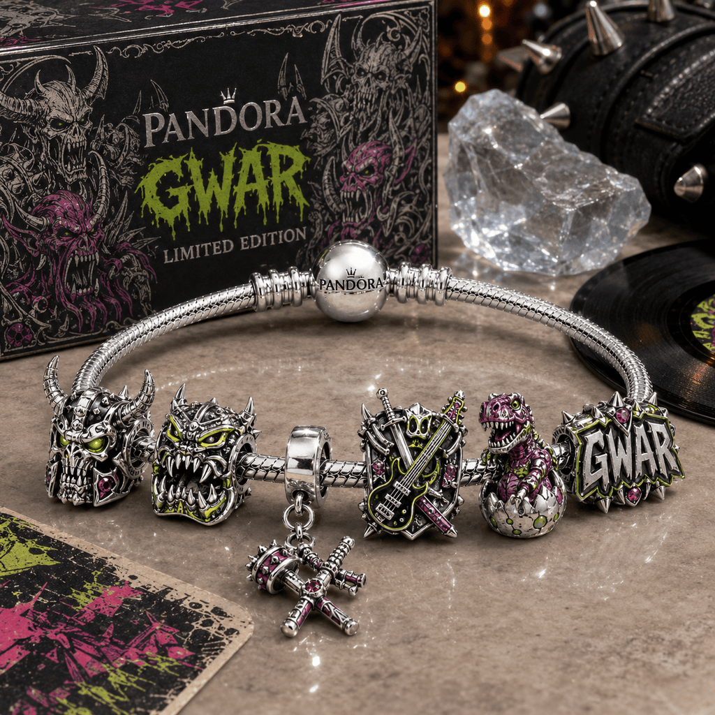 GWAR Silver Charm Bracelet Set NTVA