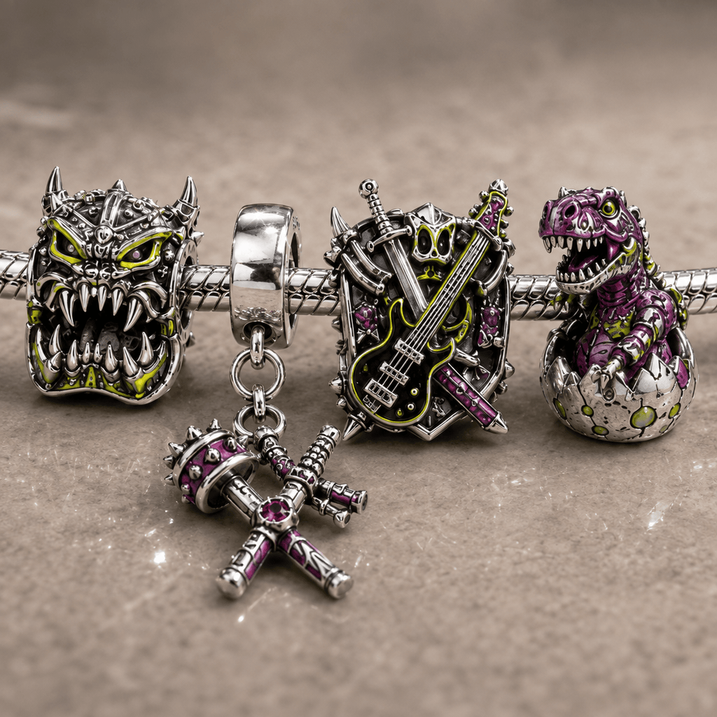 GWAR Silver Charm Bracelet Set NTVA