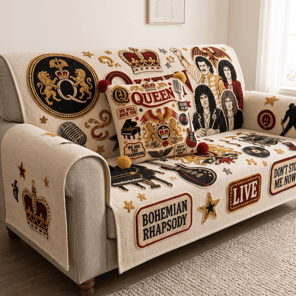 QNN Tufted Sofa Cover & Pillow Set NTKO