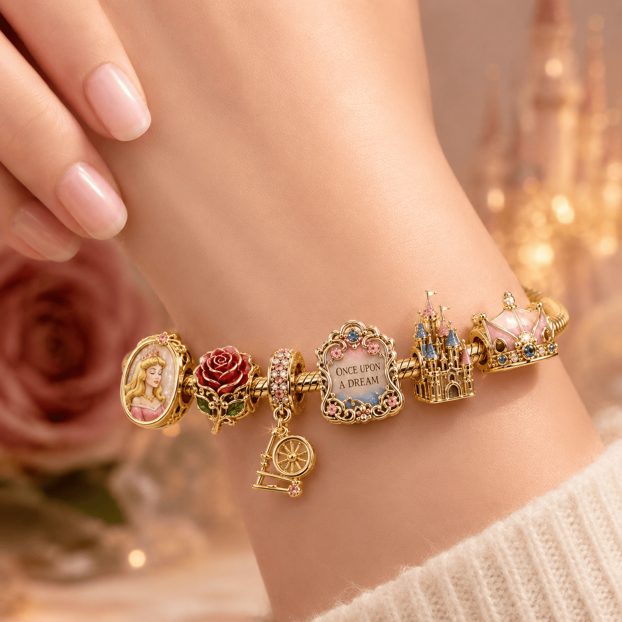 SPB Gold Charm Bracelet Set VTH
