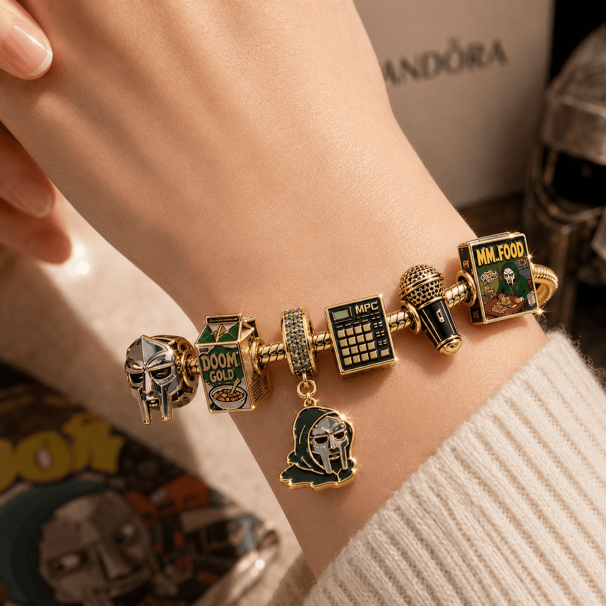 MFD Gold Charm Bracelet Set VTH