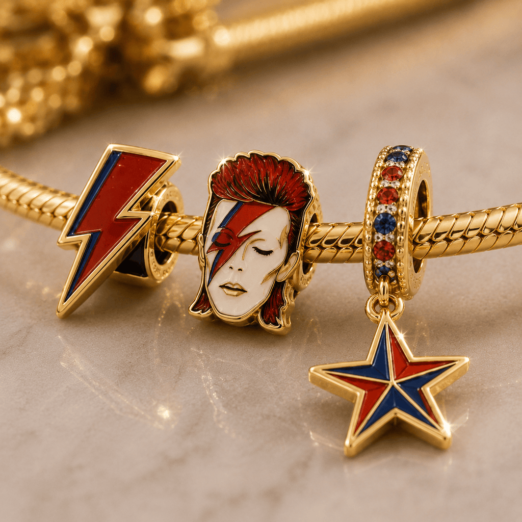 DVB Gold Charm Bracelet Set VTH