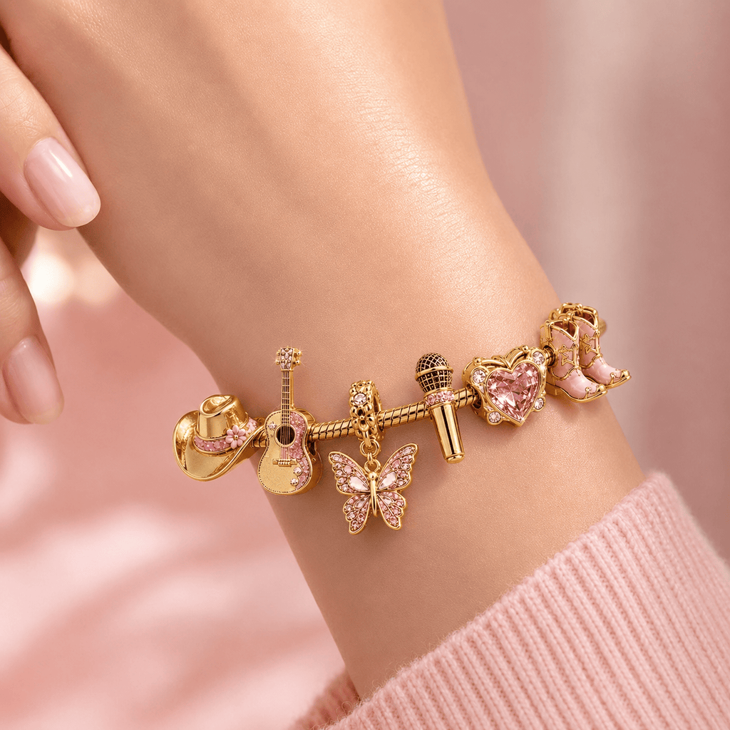 DLPT Gold Charm Bracelet Set VTH
