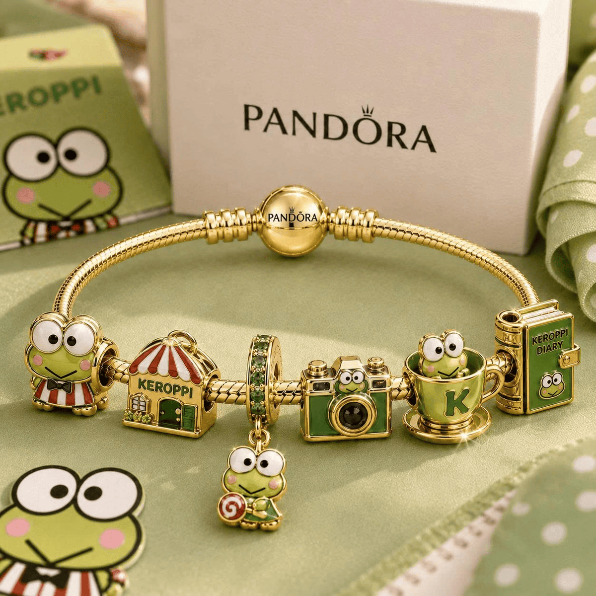 KRP Gold Charm Bracelet Set VTH