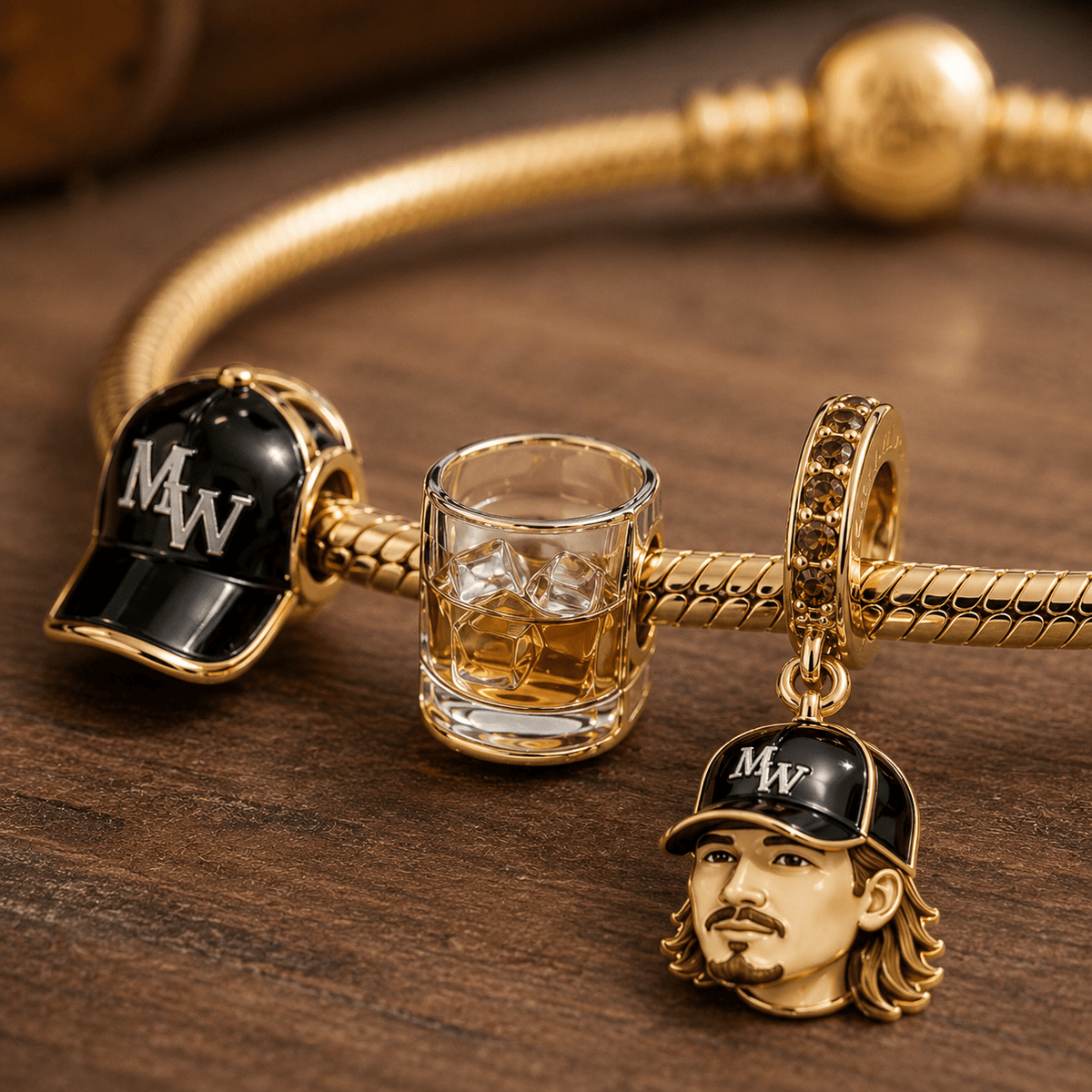 MGWL Gold Charm Bracelet Set VTH