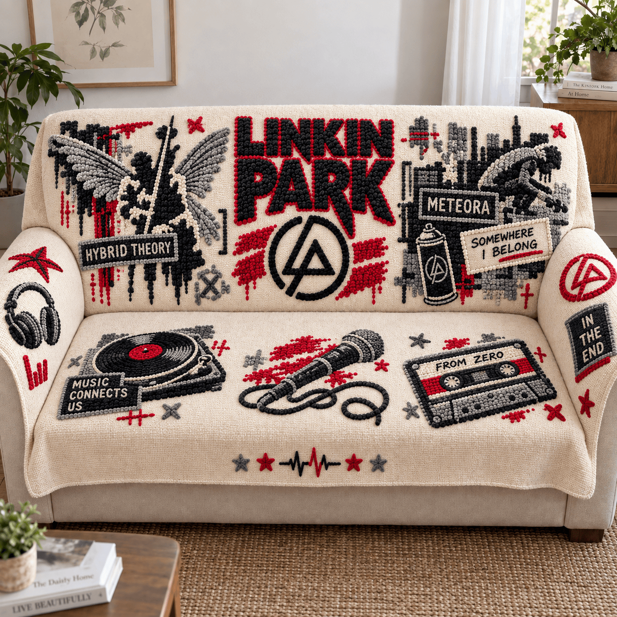 LKP Tufted Sofa Cover & Pillow Set NTKO