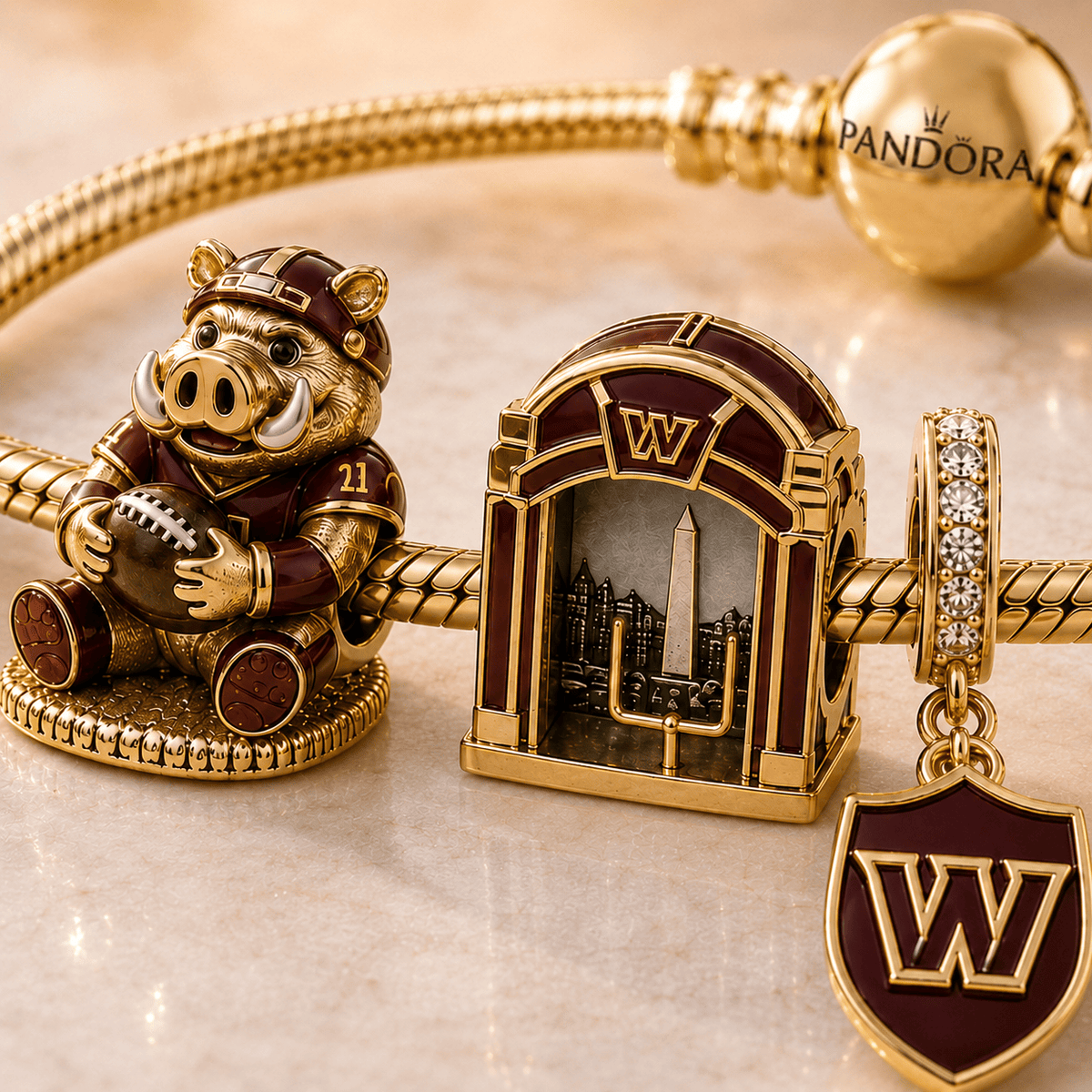 WCD Silver Charm Bracelet Set HQH