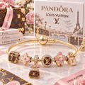 LV Gold Charm Bracelet Set TTN