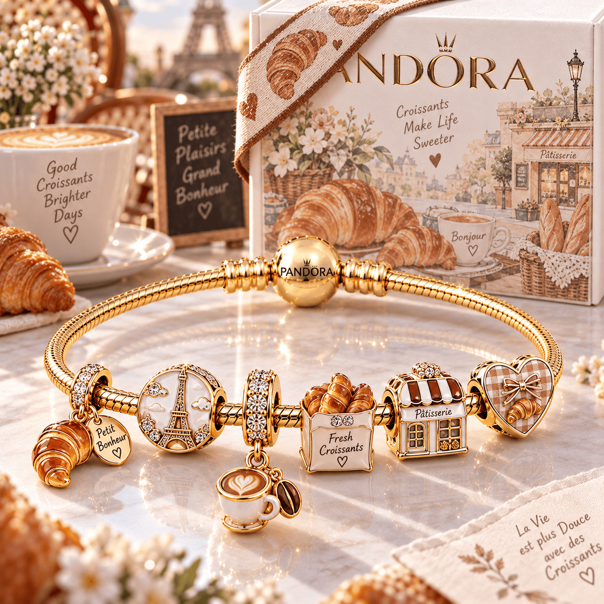 CRS Gold Charm Bracelet Set PTT