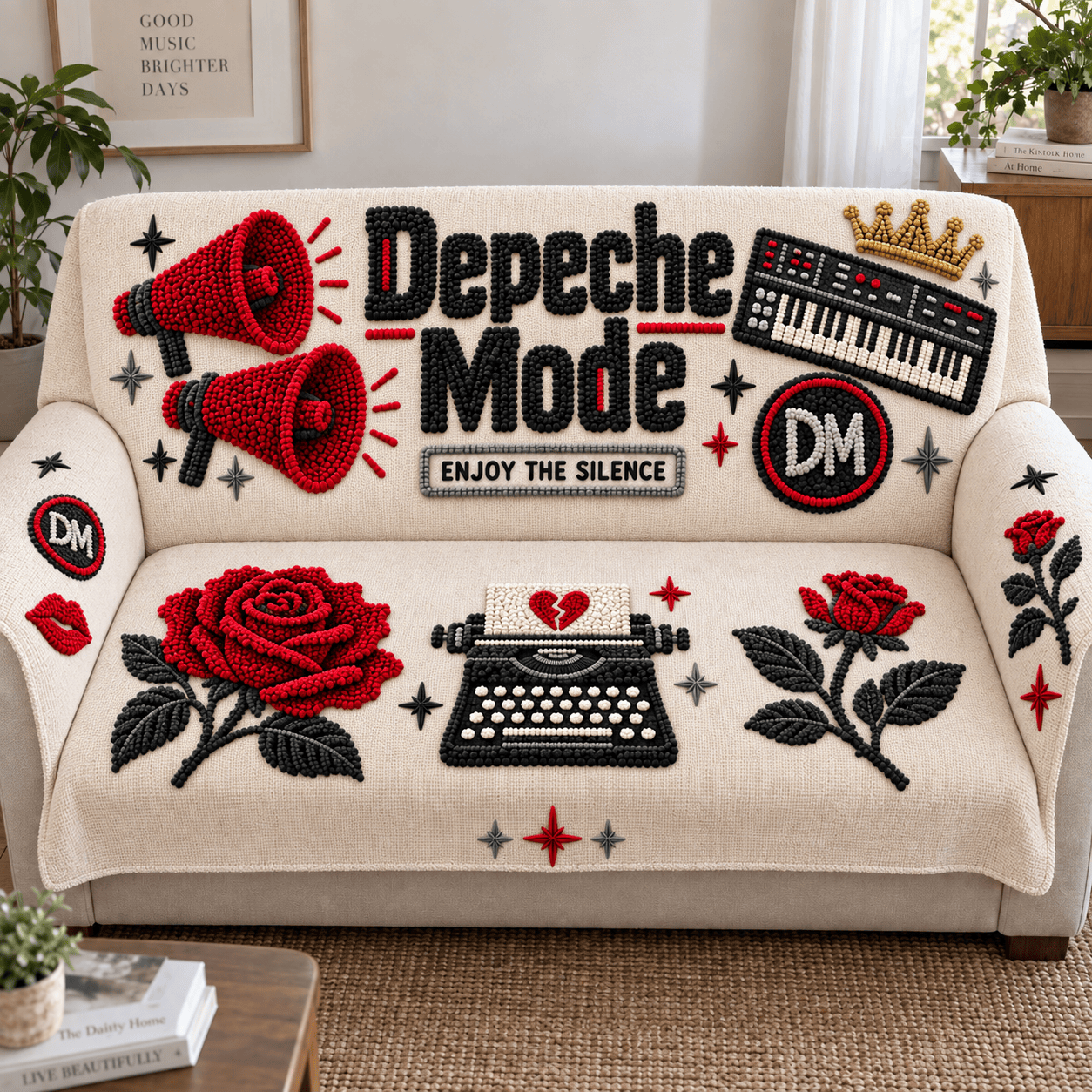 DPM Tufted Sofa Cover & Pillow Set NTKO