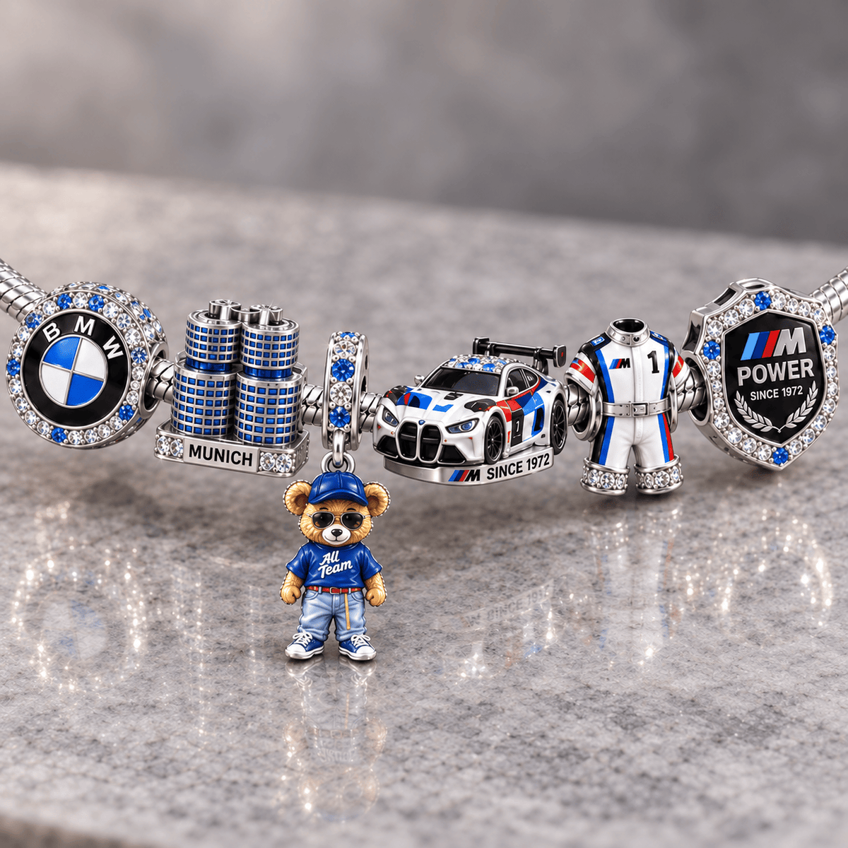 BW Silver Charm Bracelet Set NTVA