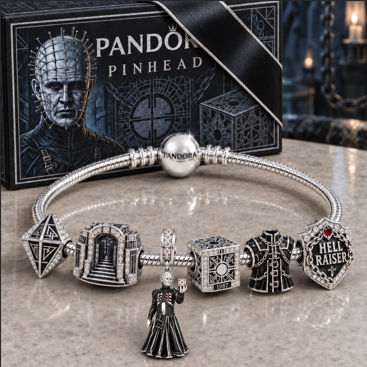 PHD Silver Charm Bracelet Set NTVA
