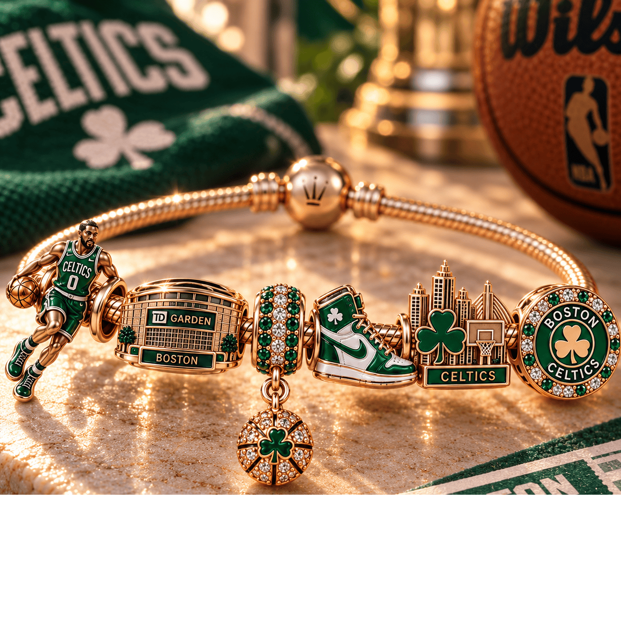 BNCS Gold Charm Bracelet Set NHVH