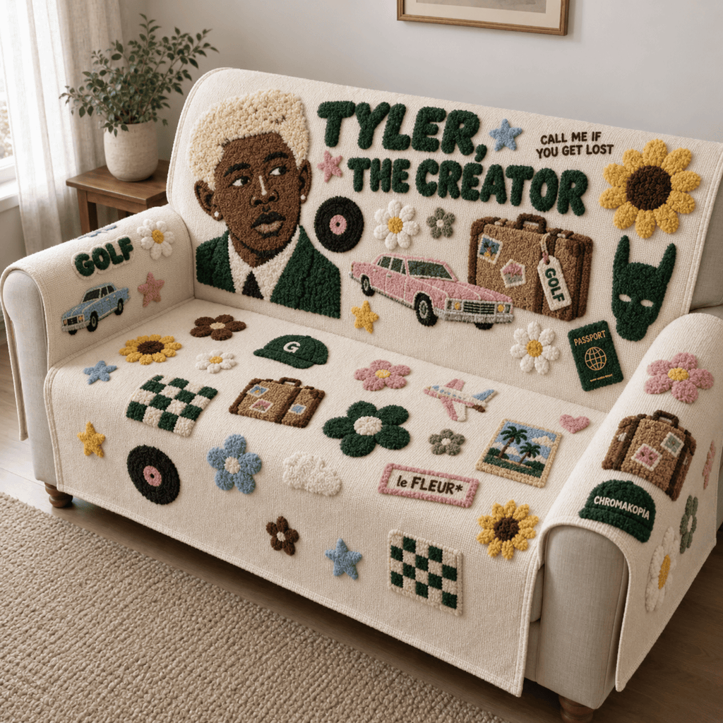 TTCT Tufted Sofa Cover & Pillow Set DNBN
