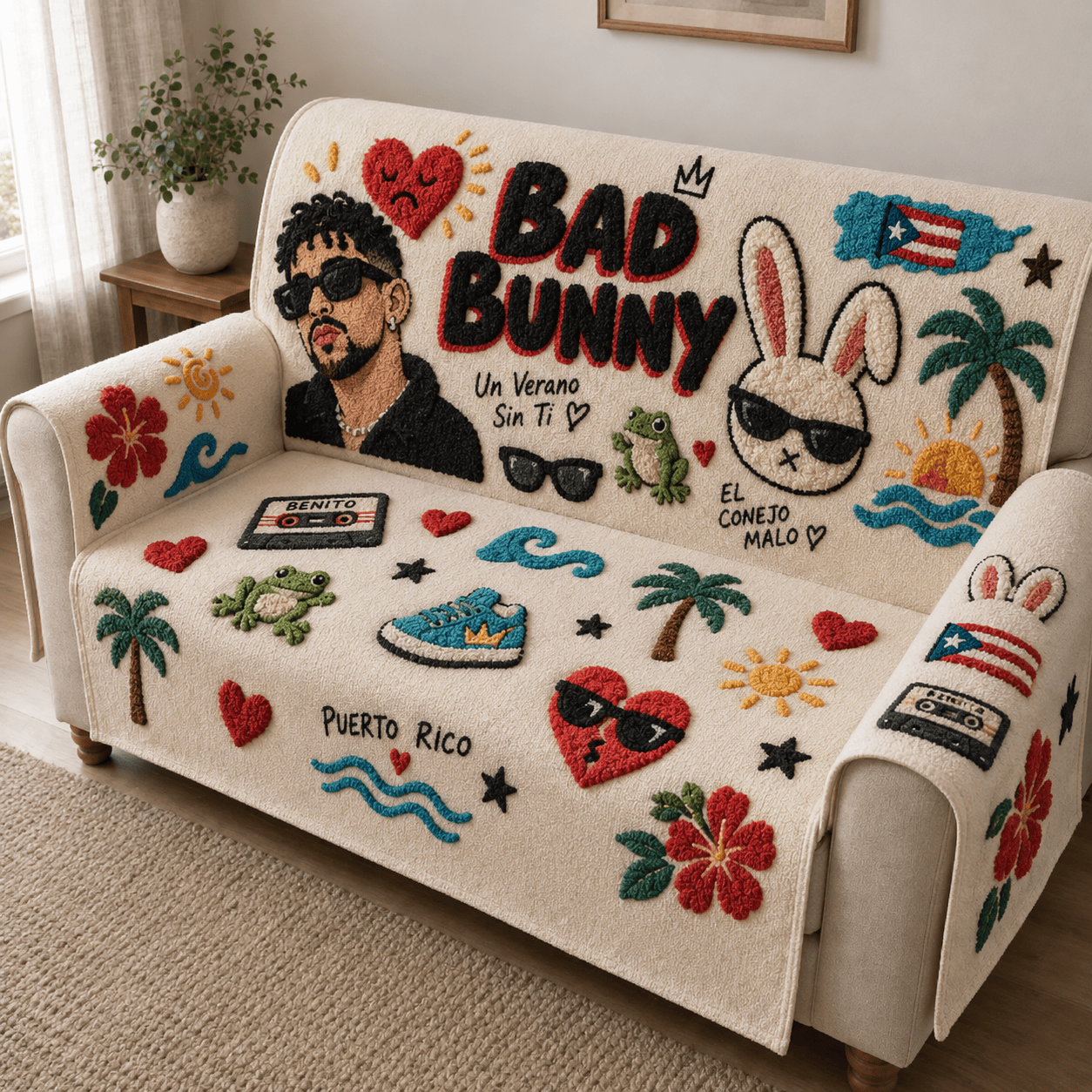 BBN Tufted Sofa Cover & Pillow Set DNBN