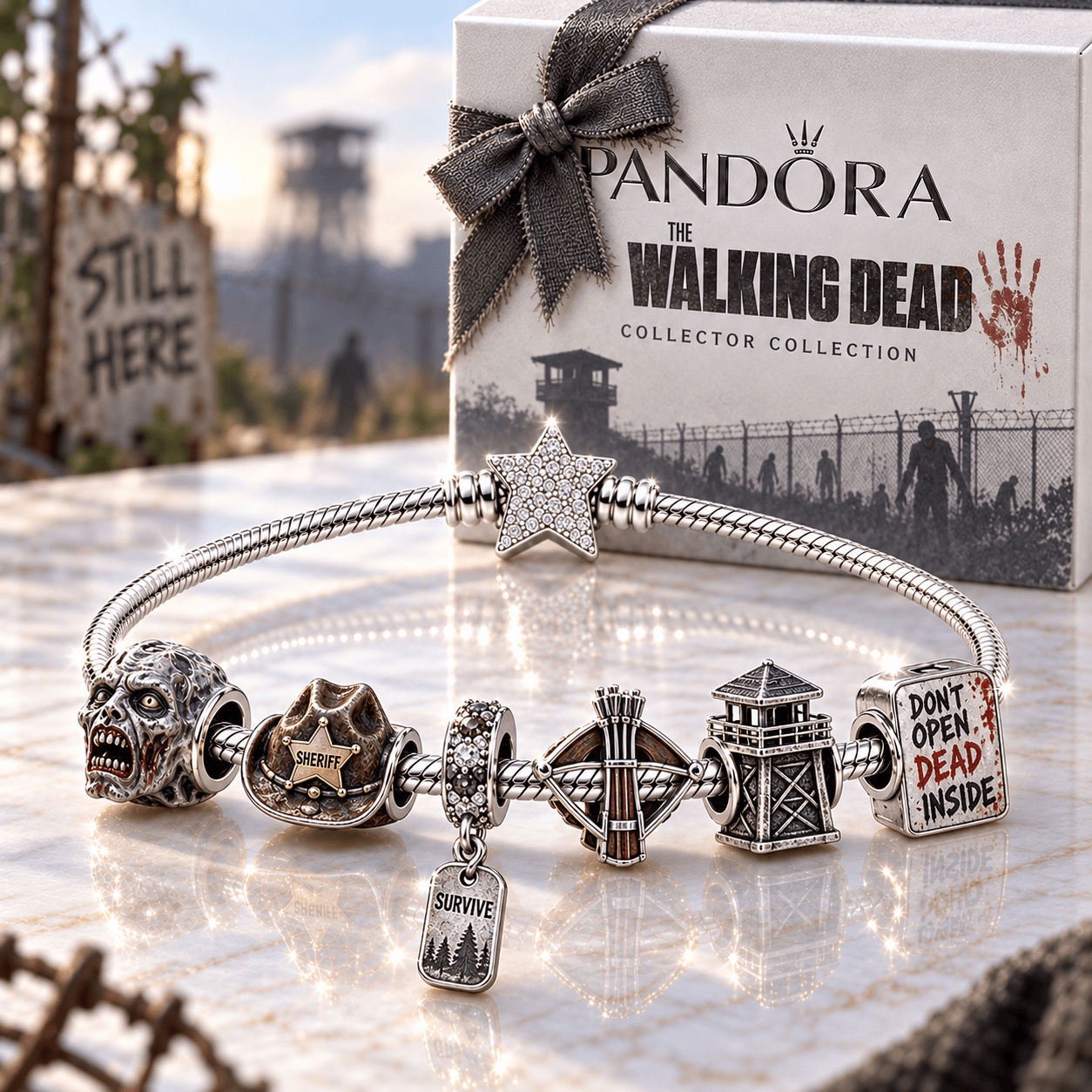 TWKD Silver Charm Bracelet Set BMD
