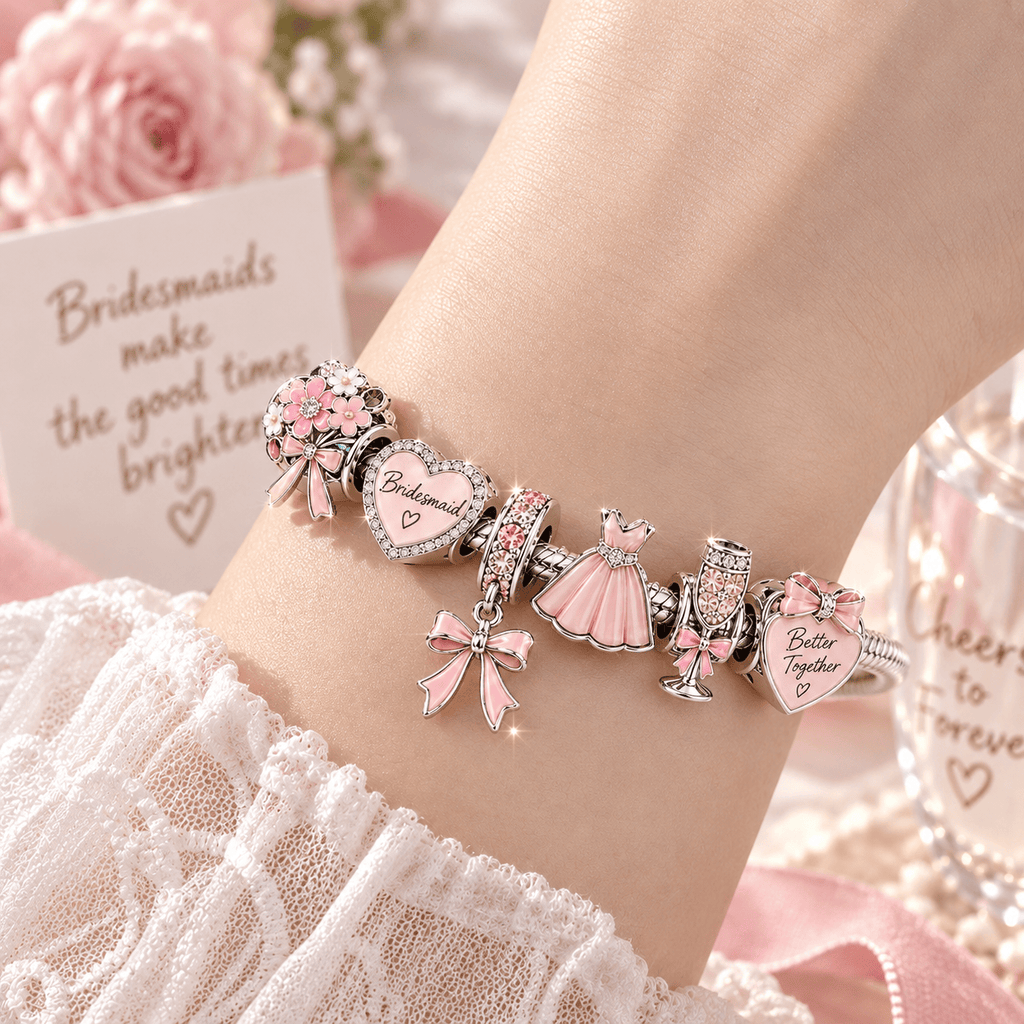 BRM Silver Charm Bracelet Set TTN