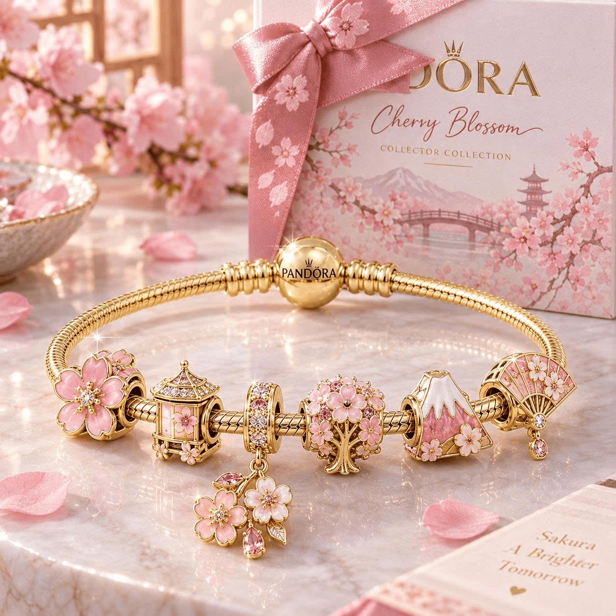 CRBS Gold Charm Bracelet Set VTH