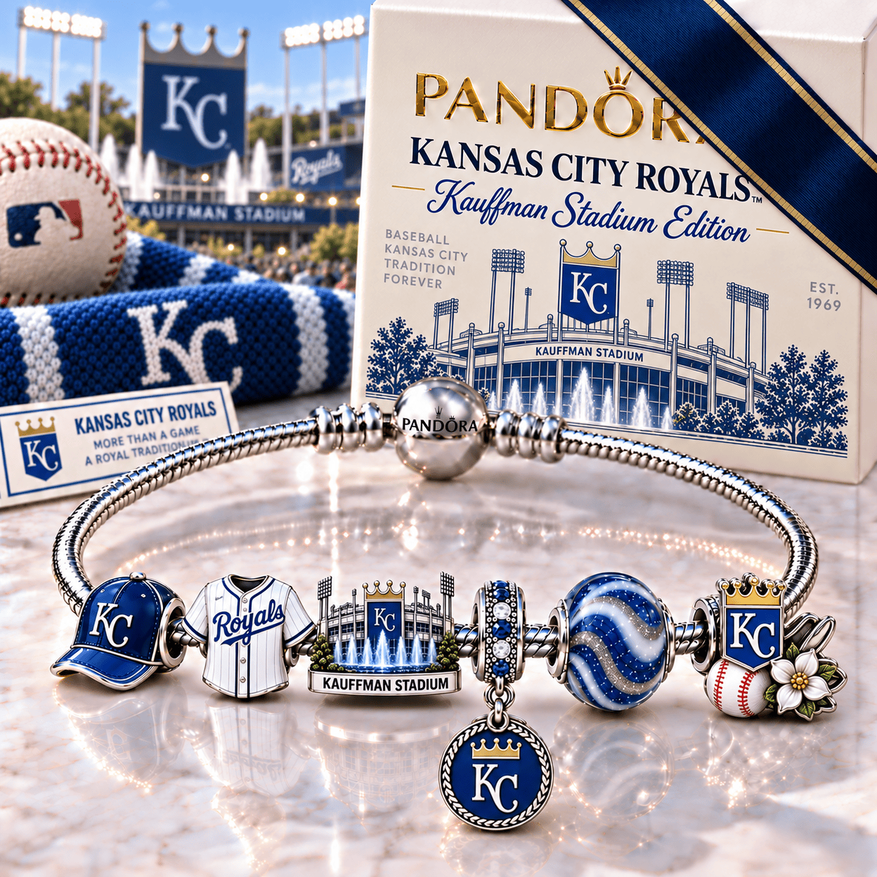 KCR Silver Charm Bracelet Set NHVH