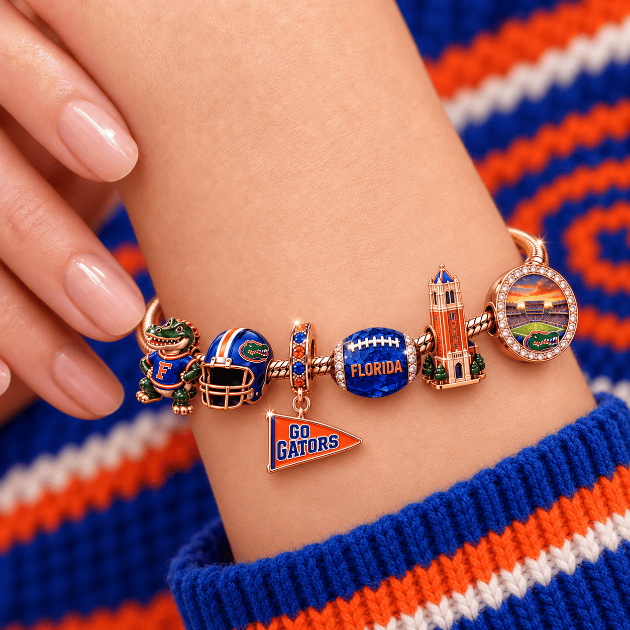 FGT Rose Gold Charm Bracelet Set TMH