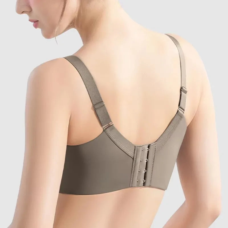 Plus Size Lingerie Push Up Bra for Women Wide Shoulder Straps Underwire Female Seamless 34 36 38 40 42 C D E F G H I